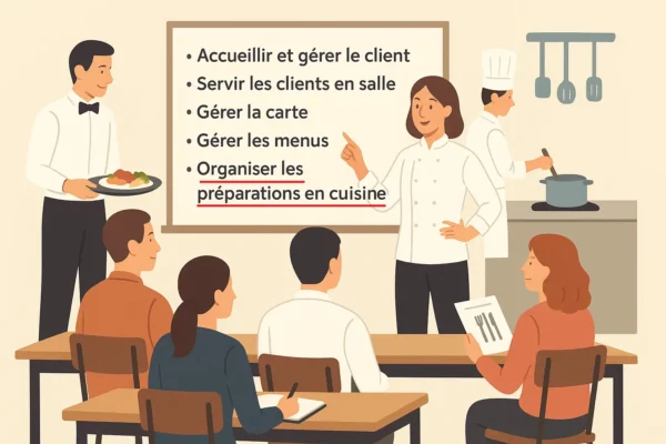 Formation organiser les préparations en cuisine